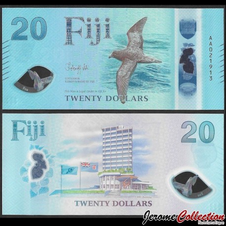 FIDJI - Billet de 20 Dollars - Pétrel des Fidji - Polymer - 2026 – P127 – JeromeCollection