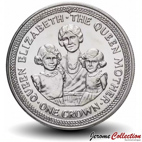 MAN (Ile de) - PIECE de 1 Livre / 1 Crown - Reine Mère avec ses 2 filles - 1990 – Km307 – JeromeCollection