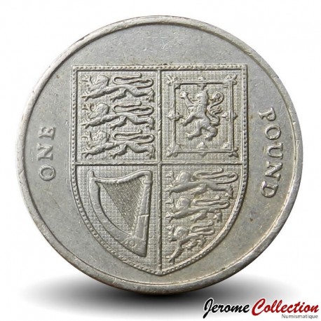 ROYAUME UNI - PIECE de 1 Pound - Elizabeth II - Blason royal - 2008 – Km1113 – JeromeCollection