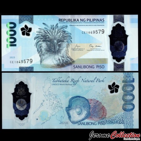 PHILIPPINES - Billet de 1000 Piso - Aigle des Philippines - Polymer - 2023 – P241c – JeromeCollection