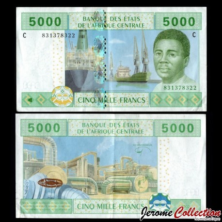 TCHAD / ETATS DE L'AFRIQUE CENTRALE / BEAC - Billet de 5000 Francs - Port maritime - C - 2019 – P609Cd –