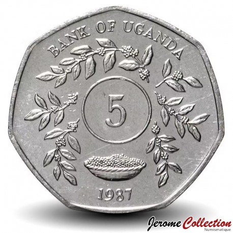 OUGANDA - PIECE de 5 Shillings - 1987 – Km29 – JeromeCollection