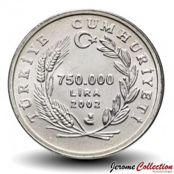 TURQUIE - PIECE de 750000 Lira - Bélier Angora - FAO - 2002