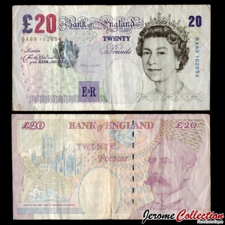 ROYAUME UNI - Billet de 20 Pounds - Edward Elgar - 1999 – P390a – JeromeCollection