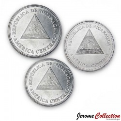 NICARAGUA - SET / LOT de 3 PIECES de 25 50 Centavos 1 Cordoba - 2022