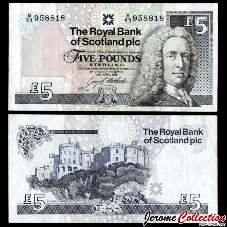 ECOSSE - Royal Bank of Scotland - Billet de 5 Pounds - Lord Ilay - 1998 – P352b – JeromeCollection