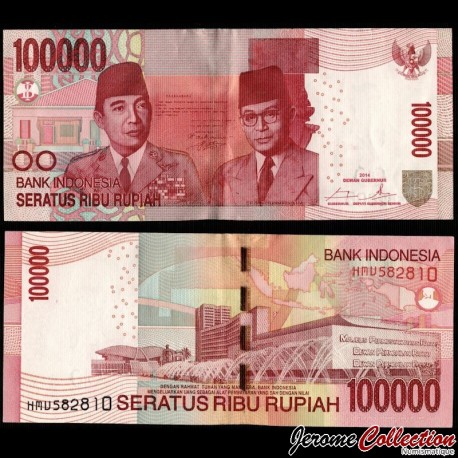 INDONESIE - Billet de 100000 Rupiah - 2014 – P153d – JeromeCollection
