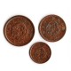 JAPON - SET / LOT de 3 PIECES - 1/2 1 2 Sen - Dragon - 年十治明 - 1877 – Y16 17 18 – JeromeCollection