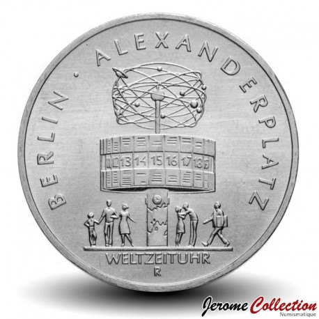 ALLEMAGNE DE L'EST / DDR / RDA - PIECE de 5 Mark - 750 ans de Berlin - Horloge mondiale Weltzeituhr - 1987 – Km116 –
