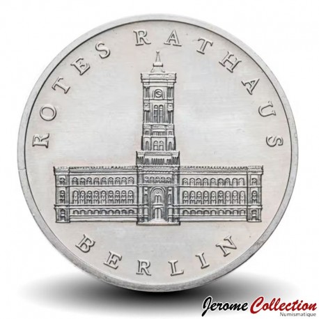 ALLEMAGNE DE L'EST / DDR / RDA - PIECE de 5 Mark - 750 ans de Berlin - Le Rotes Rathaus - 1987 – Km116 –