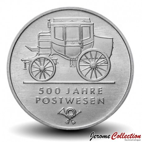 ALLEMAGNE DE L'EST / DDR / RDA - PIECE de 5 Mark - 500e anniversaire du service postal - 1990 – Km134 – JeromeCollection