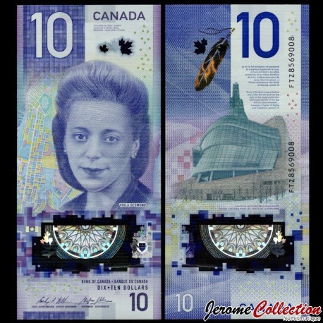 CANADA - Billet de 10 Dollars - Polymer - Viola Desmond - 2018 – P113a – JeromeCollection