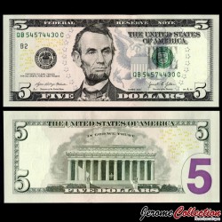 ETATS UNIS / USA - Billet de 5 Dollars - Abraham Lincoln - B(2) New York - 2021 – P551aB – JeromeCollection