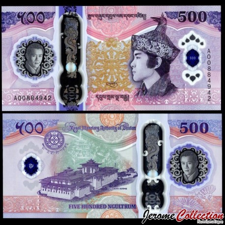 BHOUTAN - Billet de 500 Ngultrum - Jigme Singye Wangchuck / Punakha Dzong - 2025 – P44 – JeromeCollection