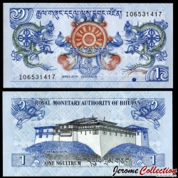 BHOUTAN - Billet de 1 Ngultrum - 2019 – P27c – JeromeCollection