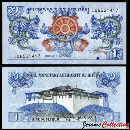 BHOUTAN - Billet de 1 Ngultrum - 2019 – P27c – JeromeCollection