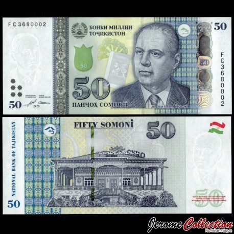 TADJIKISTAN - Billet de 50 Somoni - Bobojon Gafurov - 2025 – P26f – JeromeCollection