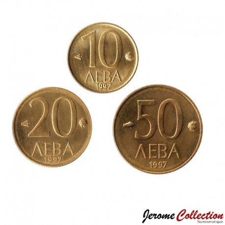 BULGARIE - SET / LOT de 3 PIECES de 1 20 50 Leva - 1997 – Km224 225 228 – JeromeCollection