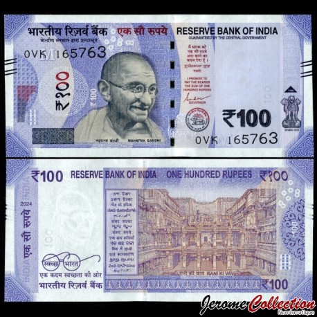 INDE - Billet de 100 Roupies - Lettre M - 2024 – P112 – JeromeCollection