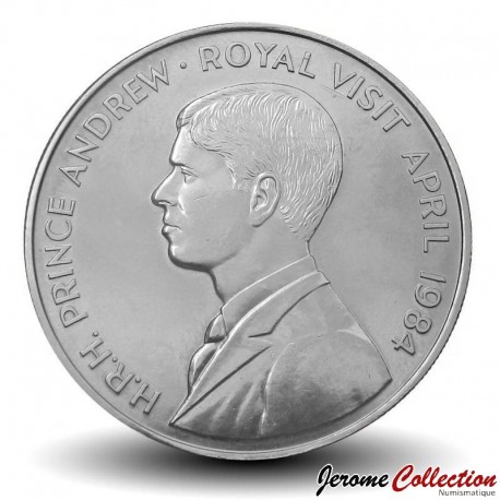 ASCENSION - PIECE de 1 Couronne - Visite royale du prince Andrew en avril 1984 - 1984 – Km6a – JeromeCollection