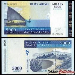 MADAGASCAR - Billet de 5000 Ariary - 2006 – P91a – JeromeCollection