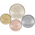 ROUMANIE - SET / LOT de 4 PIECES - 1 5 10 50 BANI - Nouvel Emblème - 2024 / 2025 – Km441 442 443 444 – JeromeCollection