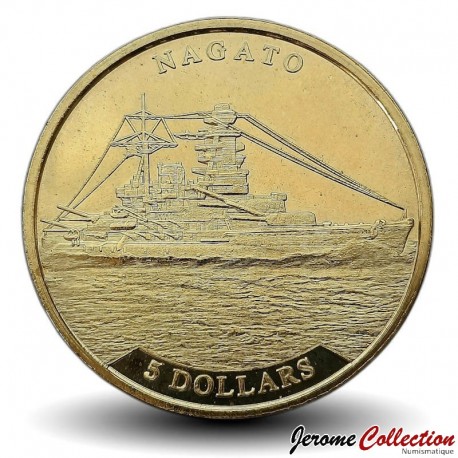 NAURU - PIECE de 5 Dollars - Cuirassé Nagato - 2020 – N270978 – JeromeCollection