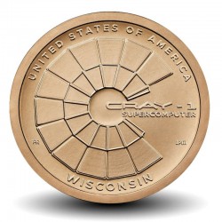 ETATS UNIS / USA - PIECE de 1 Dollar - Industrie et l’innovation - WISCONSIN - Cray-1, premier supercalculateur - P -