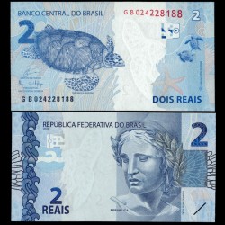BRESIL - Billet de 2 Reais - Tortue - G - 2019 – P252e – JeromeCollection