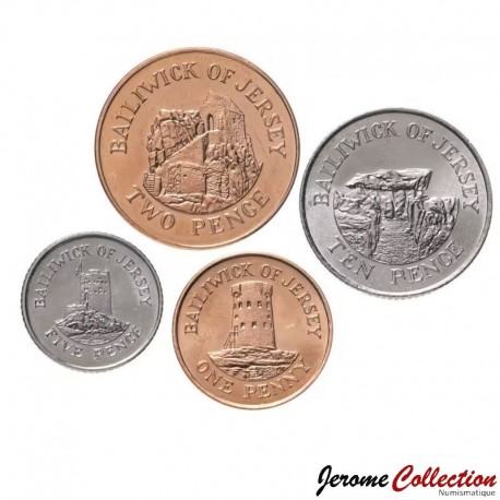 JERSEY (île de) - SET / LOT de 4 PIECES - 1 2 5 10 PENCE - 2016 – Km103 104 105 106 107 – JeromeCollection