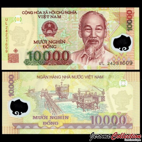 VIETNAM - Billet de 10000 Dong - Polymer - 2024 – P119p – JeromeCollection