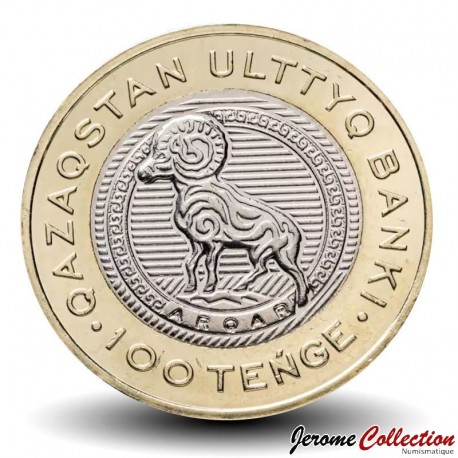KAZAKHSTAN - PIECE de 100 Tenge - Monde animal du Kazakhstan - Mouflon argali - 2025 – Km – JeromeCollection