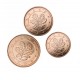 ALLEMAGNE - SET / LOT de 3 PIECES de 1 2 5 Cents - Branche de chêne - A - 2023 / 2024 – Km207 208 209 – JeromeCollection