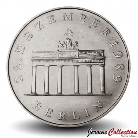 ALLEMAGNE DE L'EST / DDR / RDA - PIECE de 20 Mark - Ouverture de la Porte de Brandebourg - 1989 – Km139 –