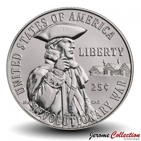 ETATS UNIS / USA - PIECE de 25 Cents - 250 ans de liberté américaine - Guerre d'indépendance américaine - D - 2026 –