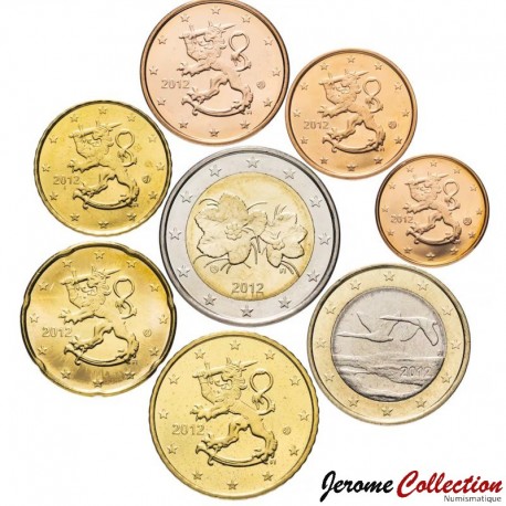 FINLANDE - SET / LOT de SET / LOT de 8 PIECES de 1 2 5 10 20 50 Centimes 1 2 Euros - 2012 – Km98 99 100 101 102 103 104