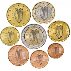 IRLANDE - SET / LOT de 8 PIECES de 1 2 5 10 20 50 Centimes - 1 2 Euros - 2003
