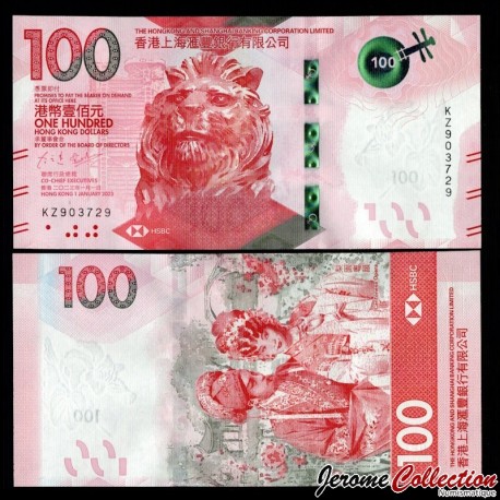 HONG KONG - HSBC - Billet de 100 Dollars - Opéra cantonais - 1.1.2023 – P220c – JeromeCollection