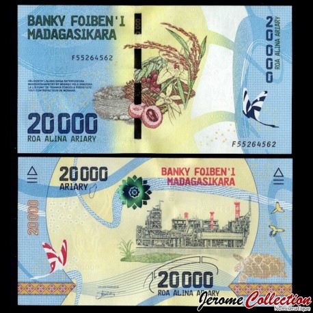 MADAGASCAR - Billet de 20000 ARIARY - 2025 – P104b2 – JeromeCollection