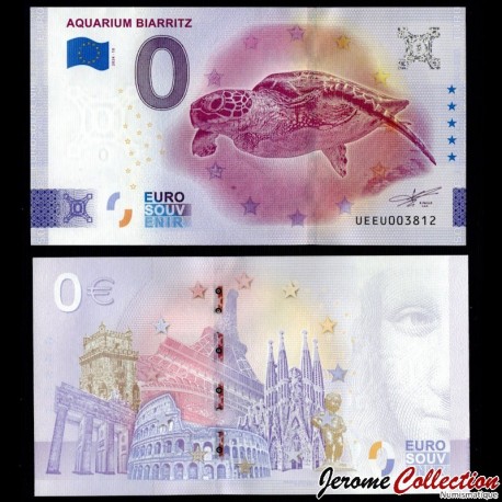 BILLET TOURISTIQUE - ZERO 0 EURO - FRANCE - AQUARIUM BIARRITZ - UEEU - 2024-10 – N419520 – JeromeCollection
