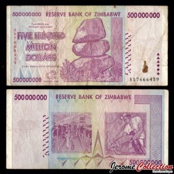 ZIMBABWE - Billet de 500000000 Dollars - 2008 – P82 – JeromeCollection