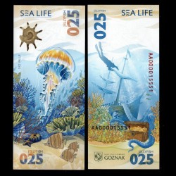 RUSSIE - Billet TEST - SEA LIFE - GOZNAK - 2025 – N570107 – JeromeCollection