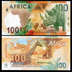 RUSSIE - Billet TEST - AFRICA - GOZNAK - Rhinocéros - 2025 – Goznak_Rhino – JeromeCollection