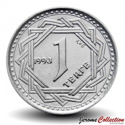 KAZAKHSTAN - PIECE de 1 Tenge - Tête stylisée d'un mouflon des montagnes - 1993