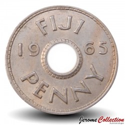FIDJI - PIECE de 1 Penny - Elizabeth II - 1965