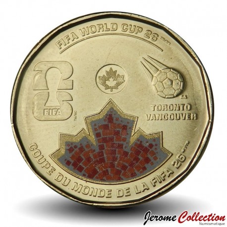 CANADA - PIECE de 1 DOLLAR - Coupe du Monde de Football (Version Colorée) - 2026 – N579029 – JeromeCollection