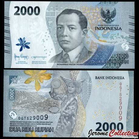 INDONESIE - Billet de 2000 Rupiah - Mohammad Hoesni Thamrin - 2025 – P163d – JeromeCollection