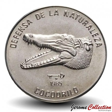 CUBA - PIECE de 1 Peso - Crocodile cubain - 1985 – Km124 – JeromeCollection