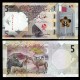 QATAR - Billet de 5 Riyals - Chevaux, chameau, gazelles - 2025 – P33c – JeromeCollection