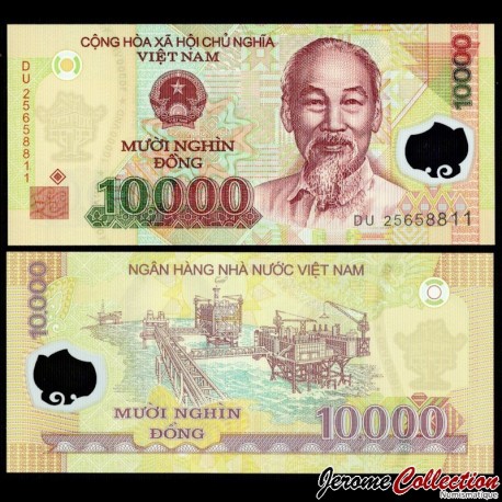 VIETNAM - Billet de 10000 Dong - Polymer - 2025 – P119q – JeromeCollection